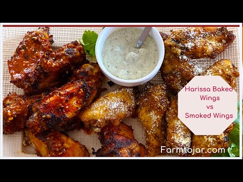 Low Carb Harissa Baked Wings vs Smoked Wings - a Taste Test