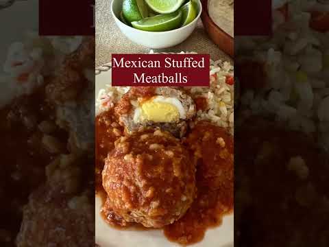 Stuffed Mexican Meatballs: Albondigas Rellenas en Salsa