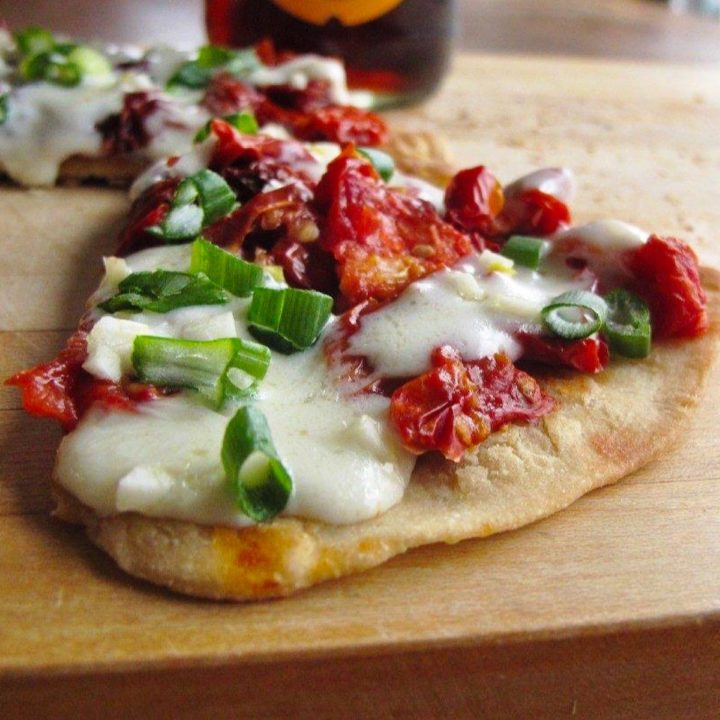 Skillet Pizza with Dried Heirloom Tomatoes