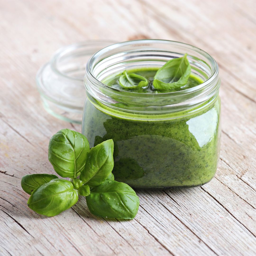 Basil Pesto for Freezing