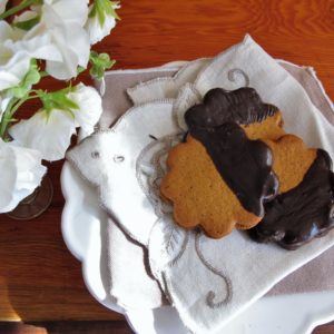 Lemon Marmalade-Filled Ginger Thins Dipped in Chocolate