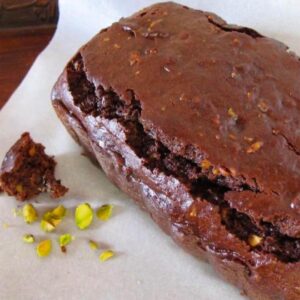 Top view of chocolate espresso quick bread