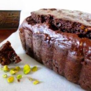 Loaf of chocolate espresso quick bread