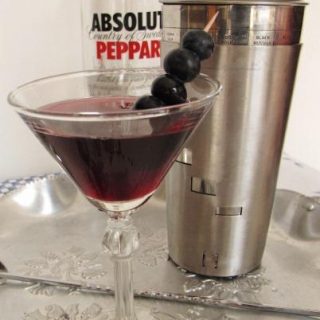 Blueberry Tarragon Shrub Martini