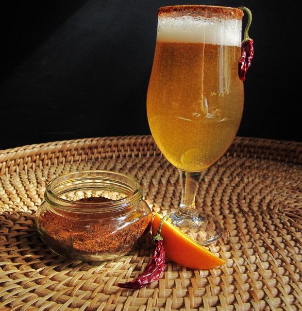 Spicy Michalada (Beer & Orange Chipotle Shrub Syrup)