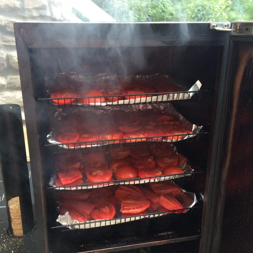 Smoking Heirloom Tomatoes