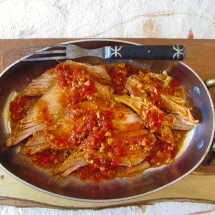 Spanish Style Pork Romesco for Slow Carb Diet
