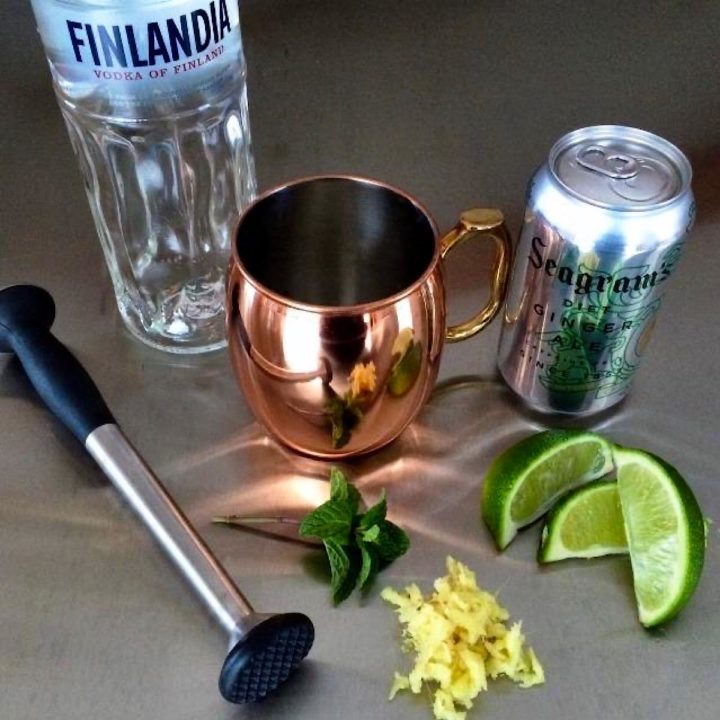 Skinny Moscow Mule With Fresh Ginger