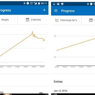Graph of tracking body fat vs scale weight