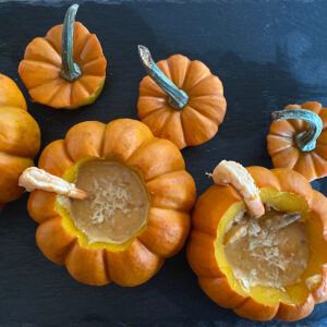 Camarao: Brazilian pumpkins with shrimp bisque