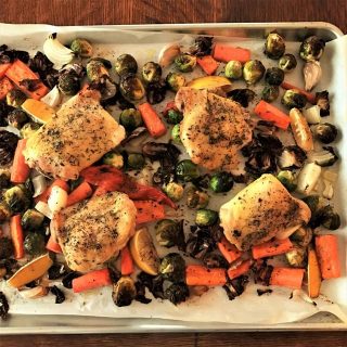 Sheet-pan dinner with chicken & veggies