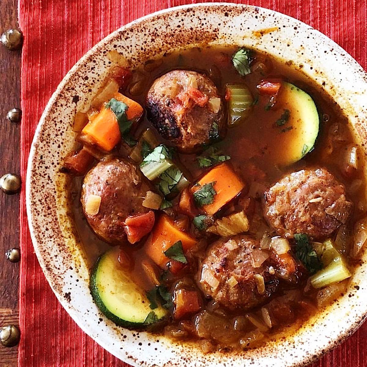 Low carb Mexican meatball soup (Albondigas)