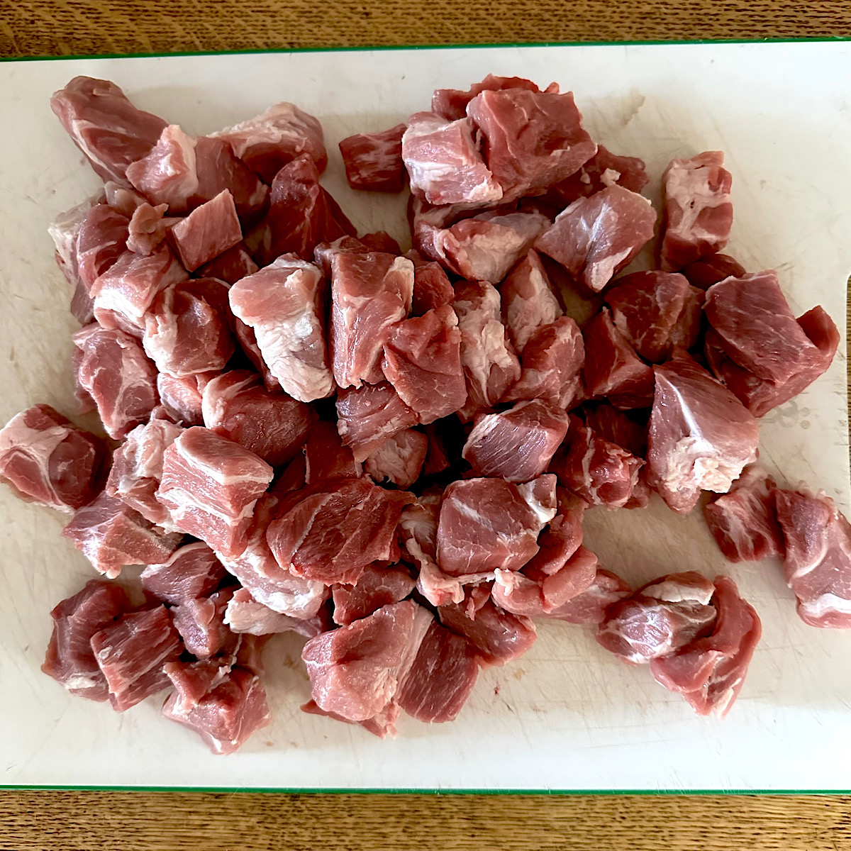 Pork shoulder cut into 1-inch cubes