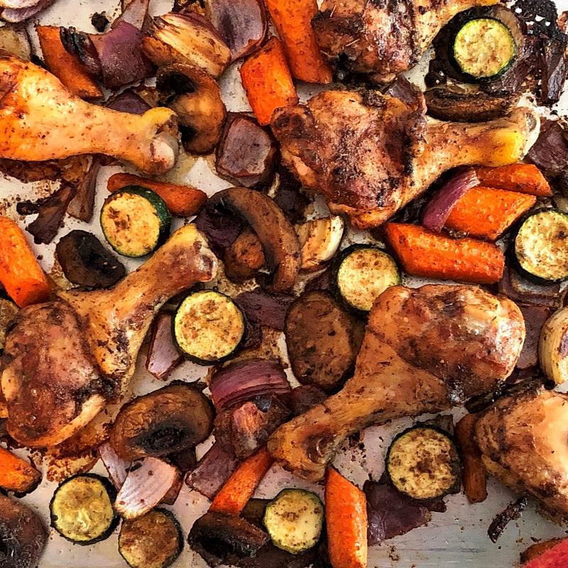 Low Carb Jerk Chicken Sheet Pan Dinner Recipe