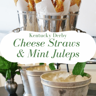 Sign for cheese straws and mint juleps.