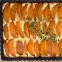 Low carb apricot frangipane tart