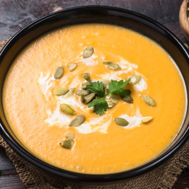 Creamy Mexican Pumpkin Soup with Smoky Ancho Peppers