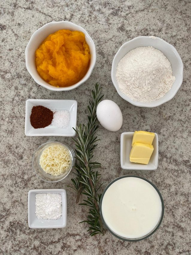 Ingredients for pumpkin pancakes