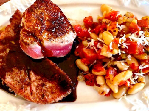 Tuna steak shop marinade balsamic vinegar