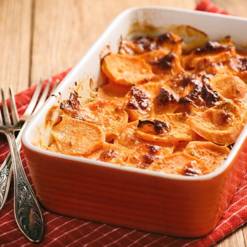 Sweet potato casserole without marshmallows.