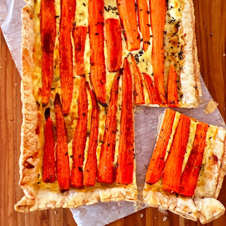 Easy Carrot Tart with Goat Cheese & Ricotta