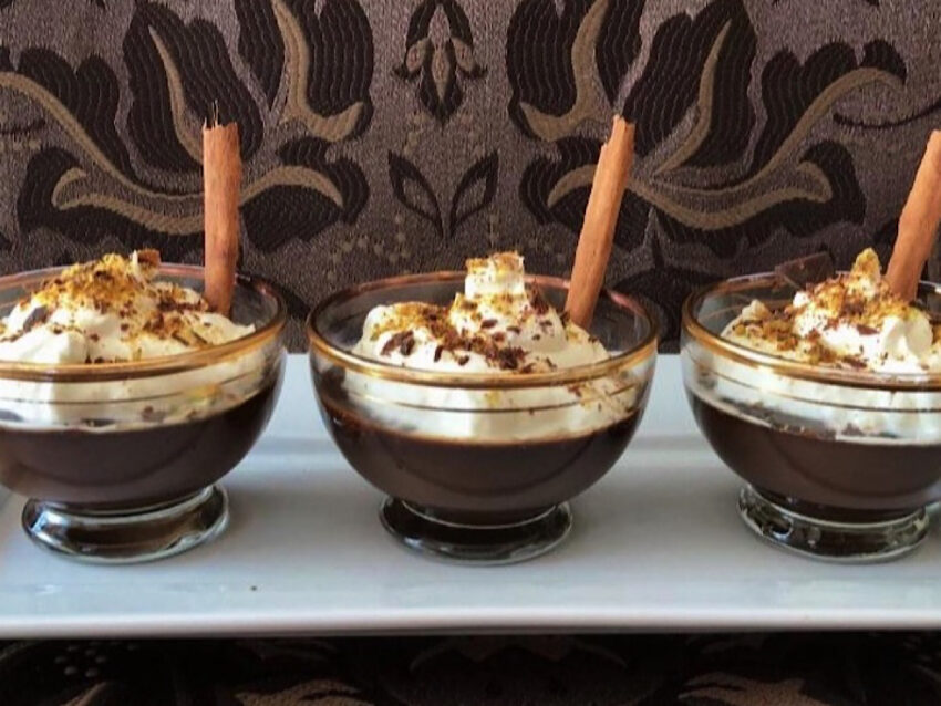 3 chocolate pots de creme modified to be low carb with Mexican flavors.