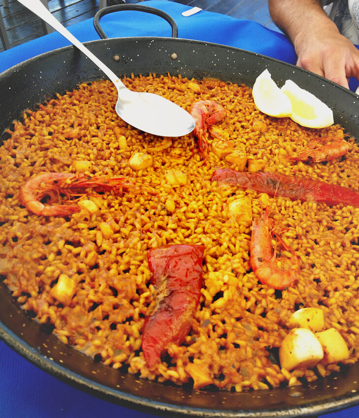 Arroz a banda: a paella seafood dish which highlights the rice (arroz).