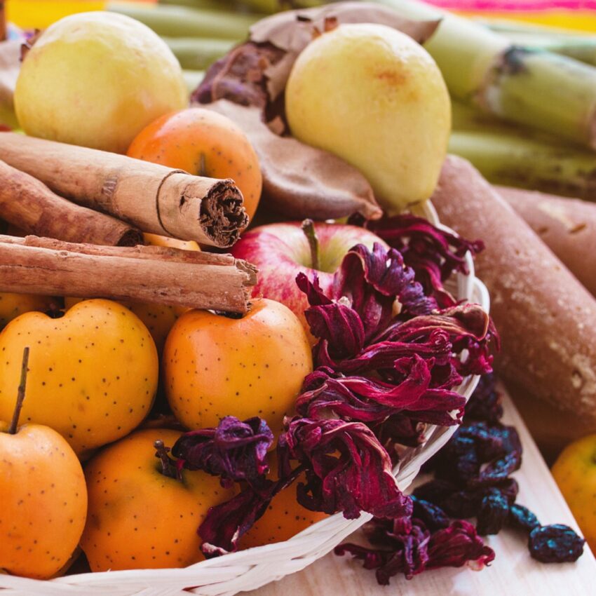 Ingredients for Mexican Christmas Fruit Punch (Mexican Christmas Fruit Punch (Ponche Navideño).