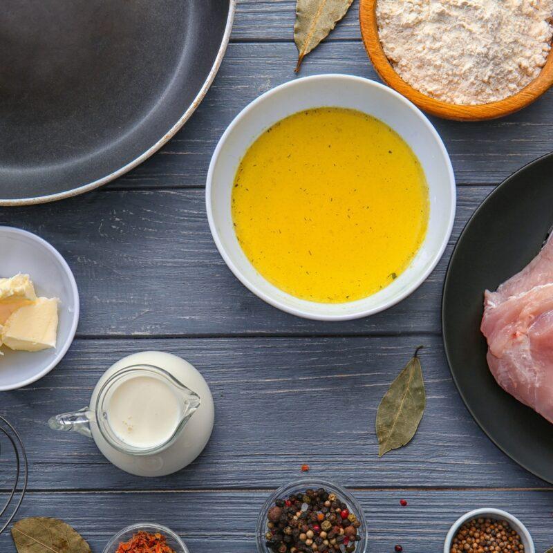 Basic ingredients for turkey gravy.