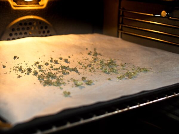 Drying herbs in an oven
