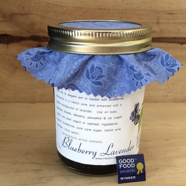 Award-winning blueberry lavender merlot jam from HeathGlen