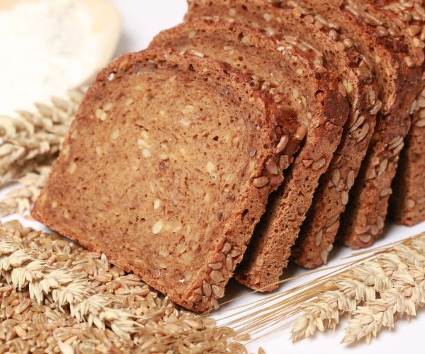 Rustic bread with whole grains to be used for toast.