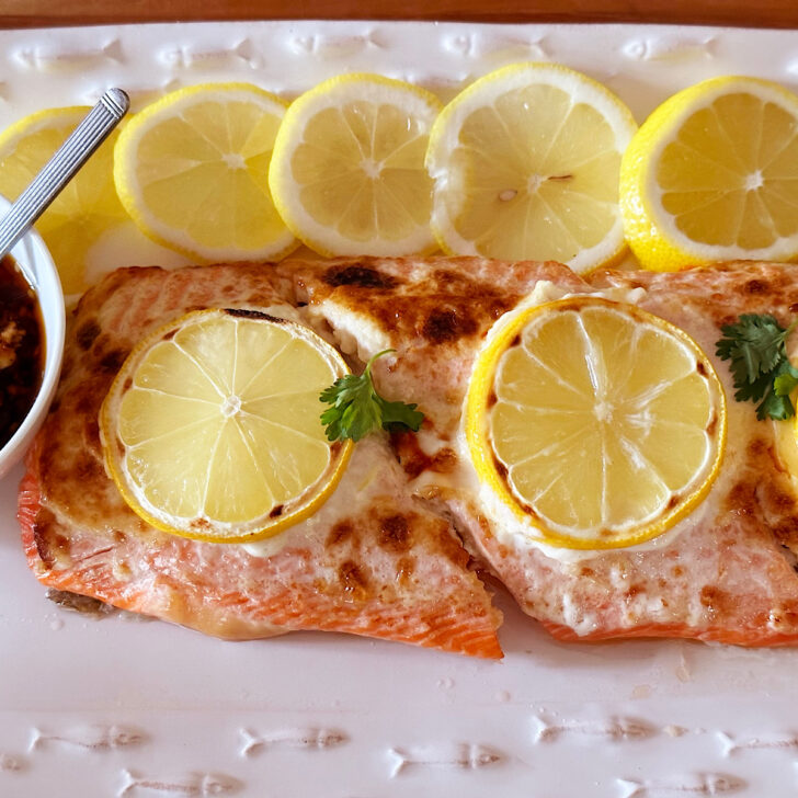 Easy Salmon Baked with Mayonnaise: + Salsa Macha
