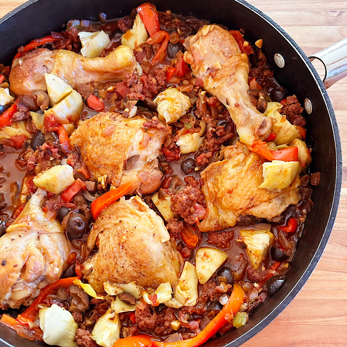 Chicken & chorizo one-pan recipe