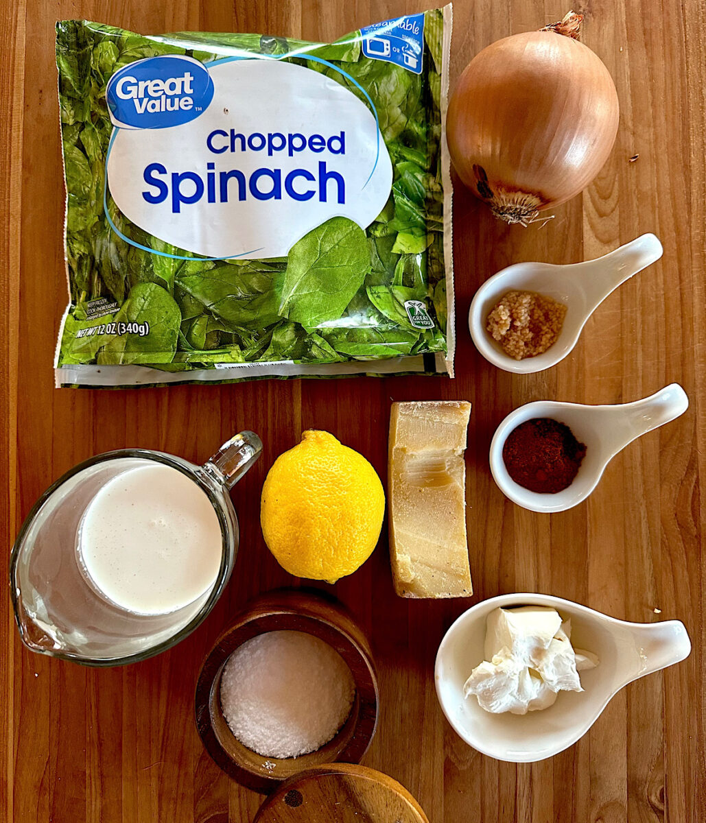 Restaurant-Style Creamed spinach as a side to Scallops- Farm to Jar