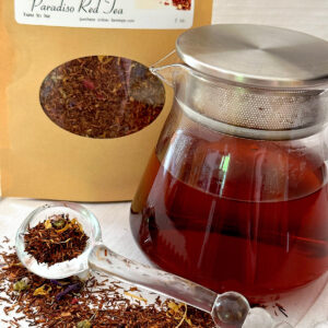 Paradiso Red (Rooibos) loose leaf tea from Dorothy Stainbrook's Wellness tea collection
