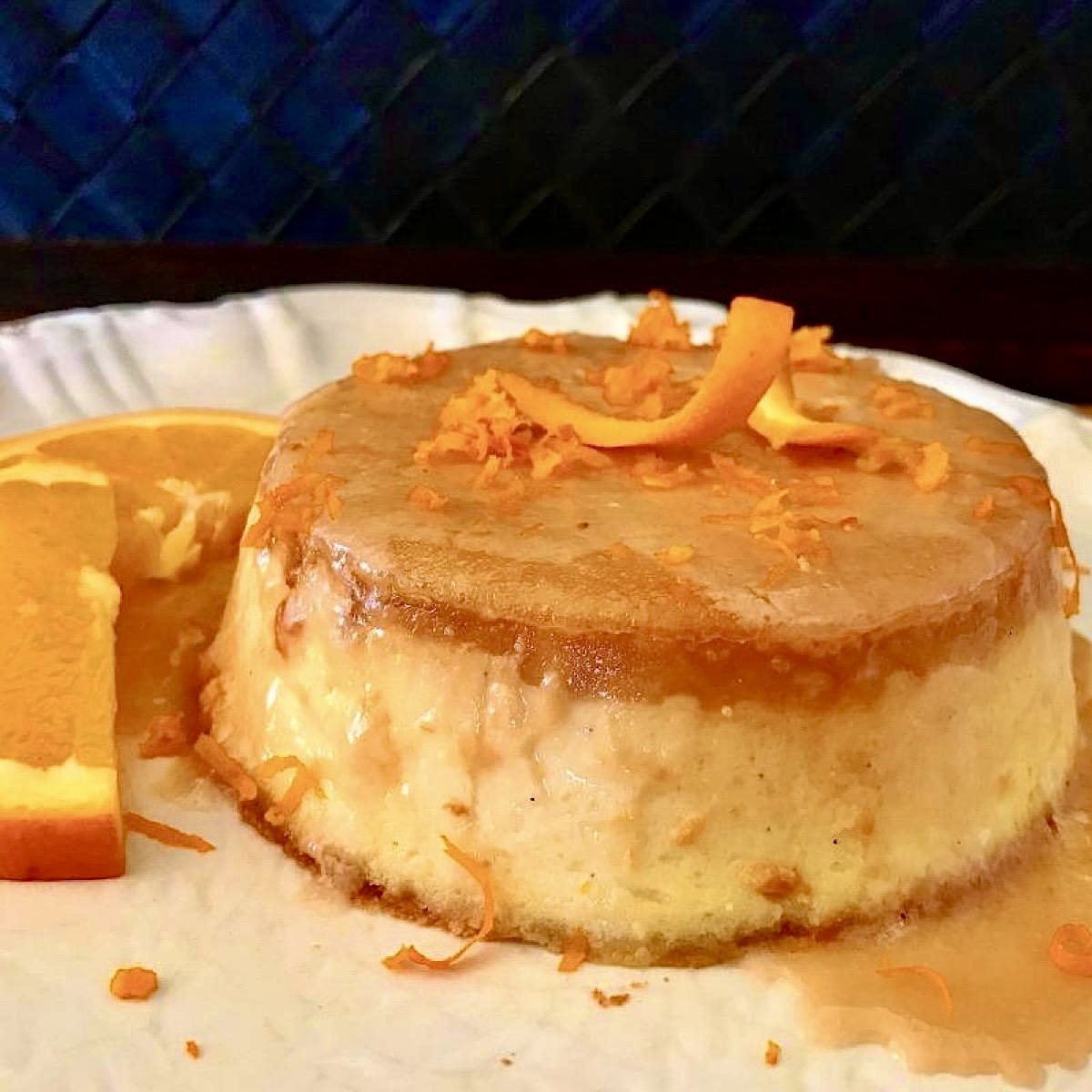 Orange Flan De Queso