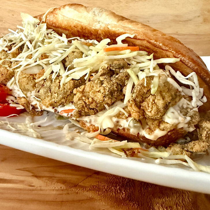 Oyster Po Boy with Spicy Remoulade Sauce (Works with Canned Oysters)